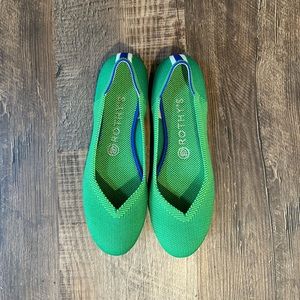 Rothys lime green flats never worn size 8